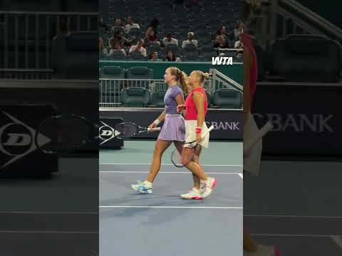 Diana Shnaider &amp; Mirra Andreeva are doubles finalists in Miami 👏 #wta #celebration