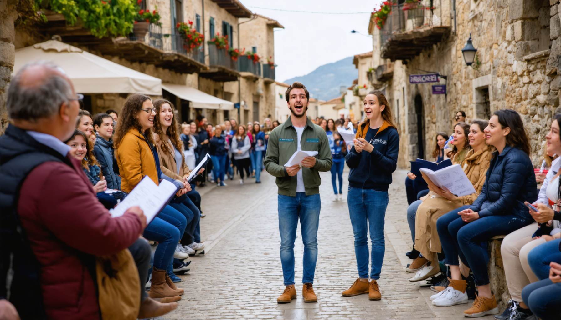 Street Trivia Turns Surprise Sing-Along on the Charming Streets of Cáceres